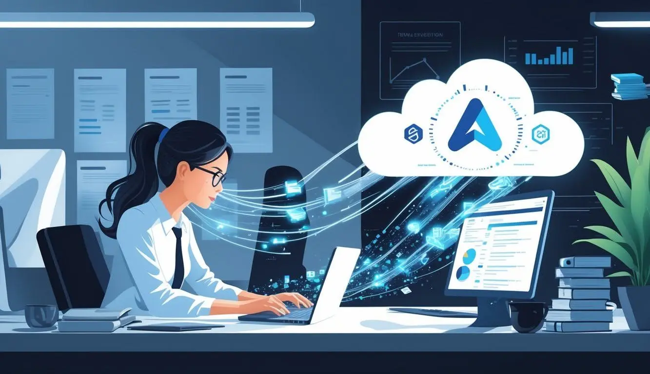 Visual representation of data flowing from an employee to a public cloud AI service, highlighting how prompts are stored and used for model training.